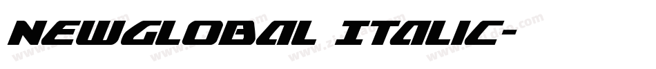 NewGlobal Italic字体转换